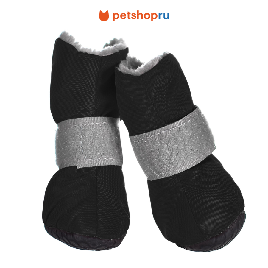 Yami-Yami одежда Сапожки для собак на липучке черные размер M (5х35х8см)