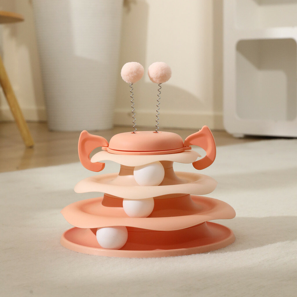 Каталка для кошек комплект с интерактивной пчелой и свиньями дисками для развлечений в помещении styleh