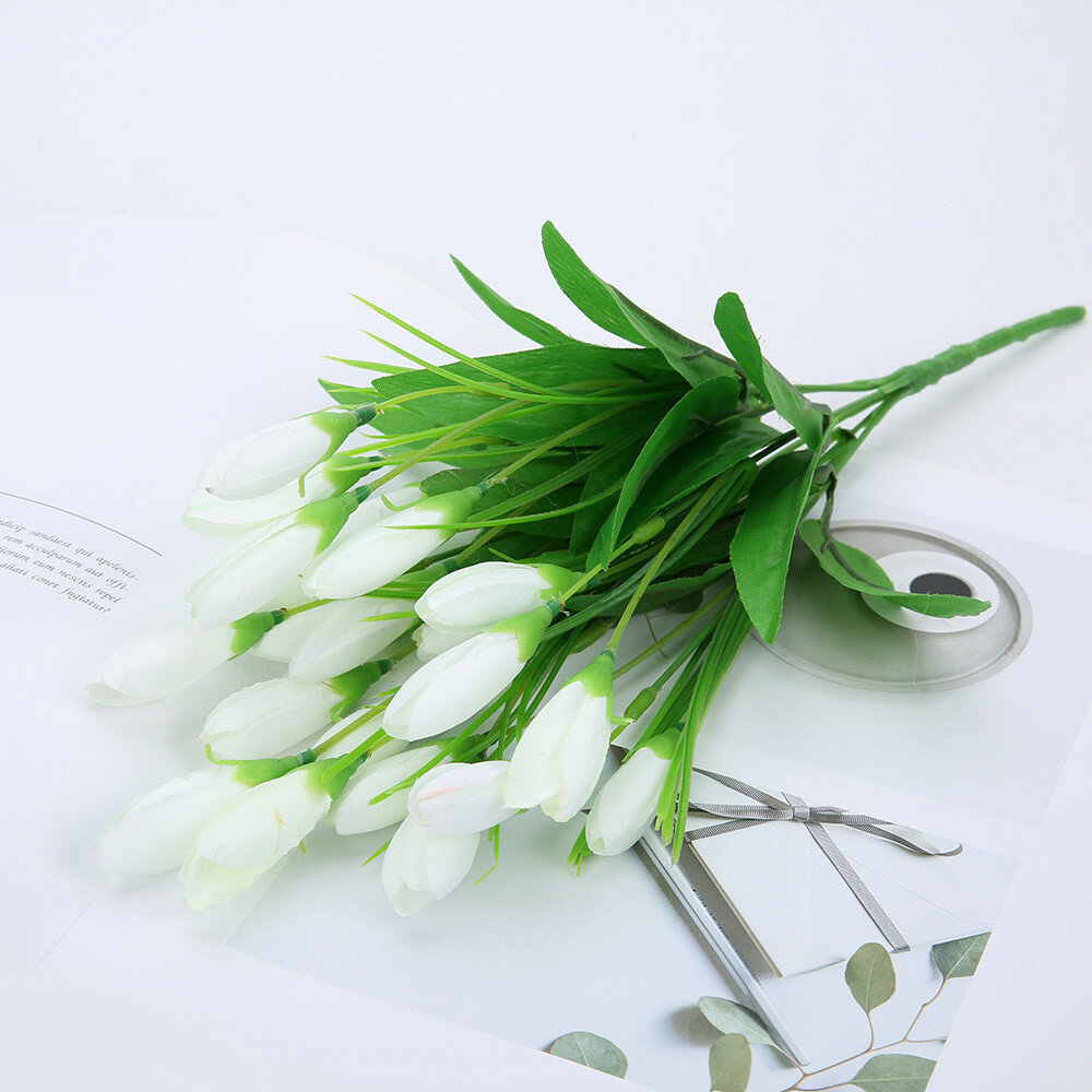 Magnolia искусственный цветок дисплей с 21 головой для украшения сада и фотосъемки