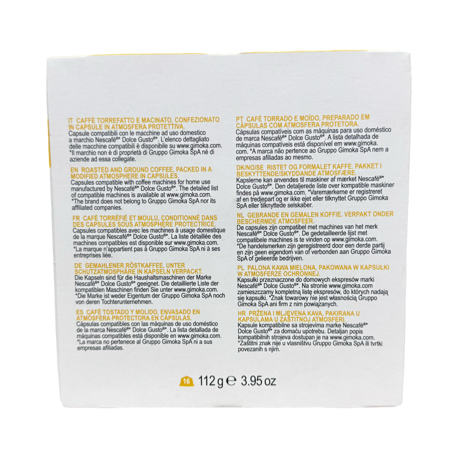 Кофе в капсулах Gimoka Dolce Gusto Lungo, интенсивность 7, 16 шт — фото 1