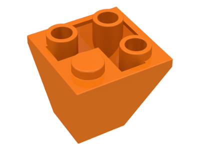 Slope, Inverted 45 2 x 2 Double Convex, 3676 Orange U