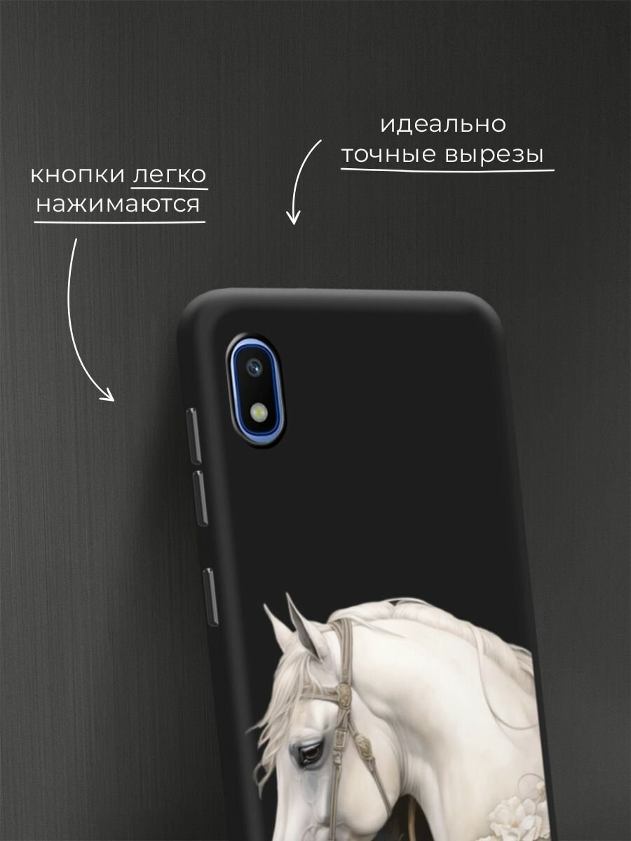 Чехол на Samsung Galaxy A10 / Самсунг А10 с принтом "Благородный конь" — фото 1