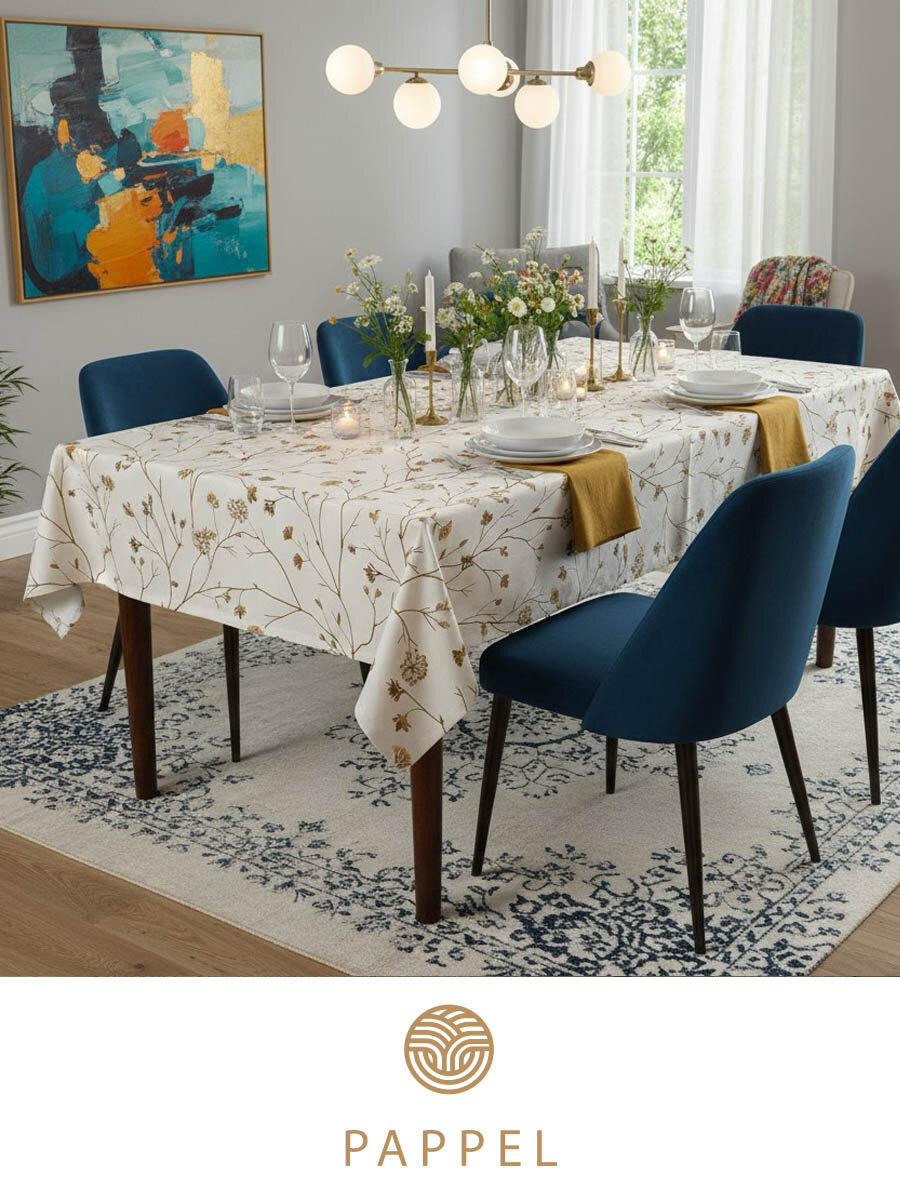 Скатерть Pappel Orya 170x310см, хлопок, водоотталкивающая пропитка