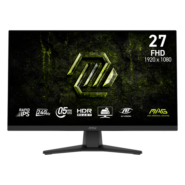 MSI — 27″ MAG 272F X24 Gaming Monitor, IPS, 0,5mc, 240hz, FHD (1920×1080), HDMI+DP+USB Type-C, Black
