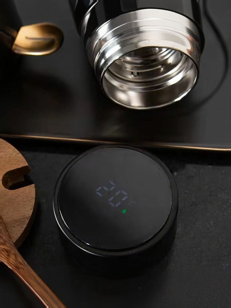 Термос с датчиком температуры 0,5 л с ситечком — фото 1