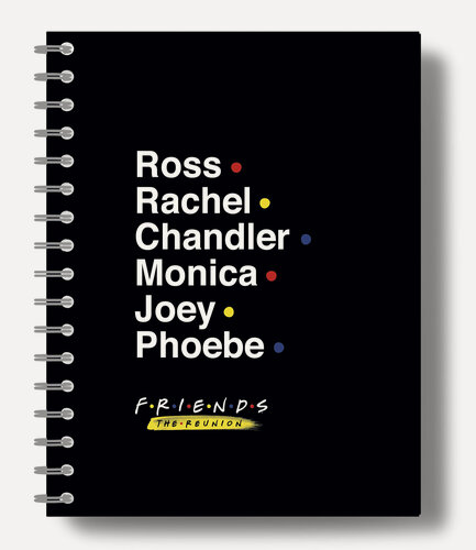 Изображение товара Friends. Блокнот в точку (bullet journal, 162x210мм, твердая обложка, пружина, бумага 120 стр, черный)