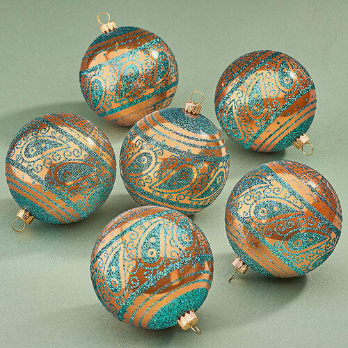 Изображение товара Елочные шары Faleron - Galatone 8 см, 6 шт, пластик, Winter Deco, 1000623