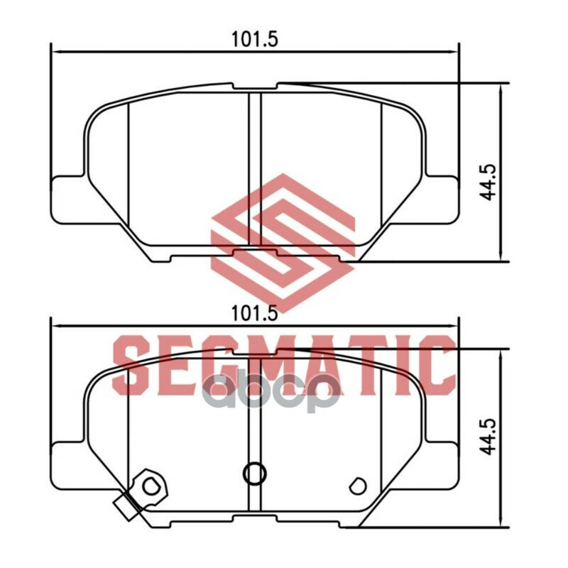 Колодка торм диск зад MITSUBISHI Outlander 2.0 2012- MITSUBISHI Asx 1.6 2010- MITSUBISHI Outlander 2.4 2012- SEGMATIC арт. .