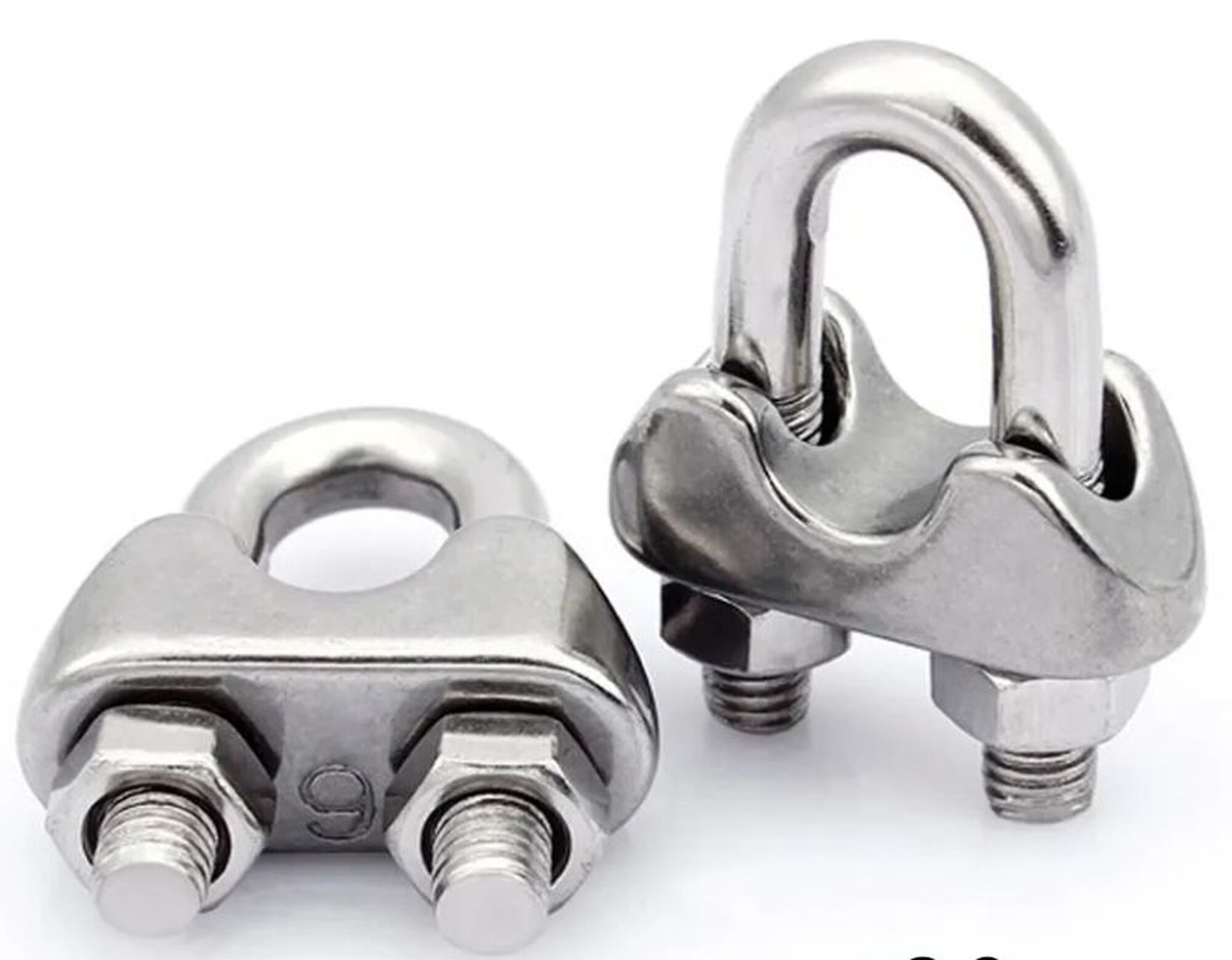 Зажим канатный Шпунтик DIN 741 оцинкованная сталь серебристый 20 штук