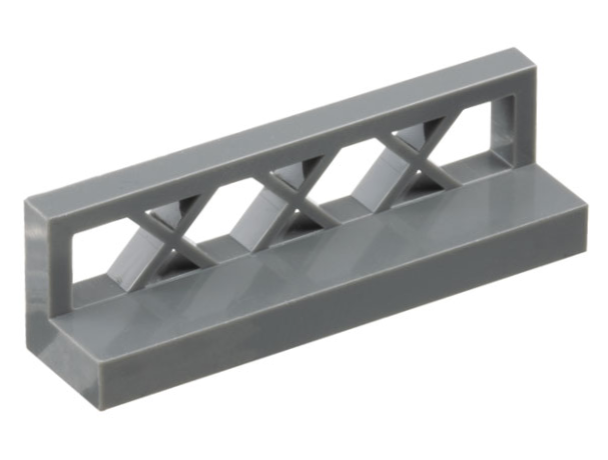 Ограда Lego Fence 1 x 4 x 1 Lattice 3633 Dark Bluish Gray U