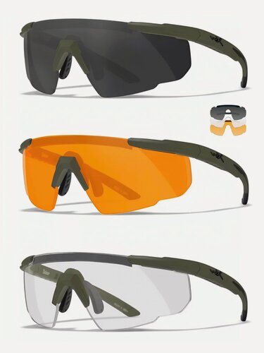 Изображение товара Wiley X Saber Advanced 308G Баллистические очки OD Green - 3 Lens