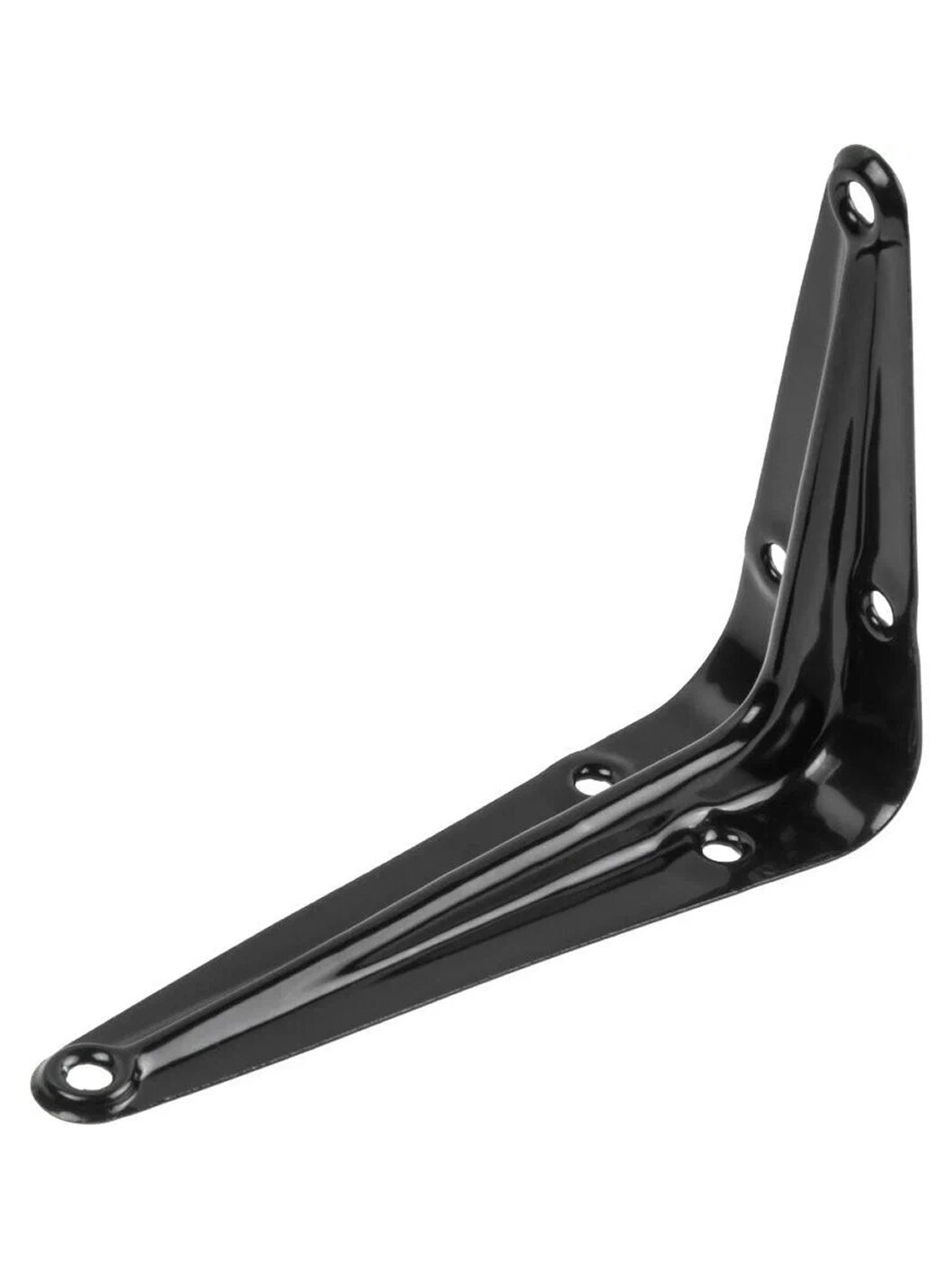 Кронштейн для полки мебельный с ребром жесткости 75х100 мм черный STARFIX (SMP-16627-1)