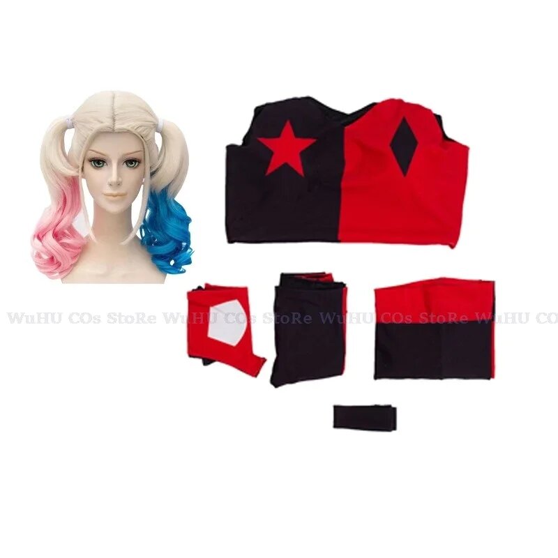 Косплей костюм Харли Квинн Полиэстер S, suit wig