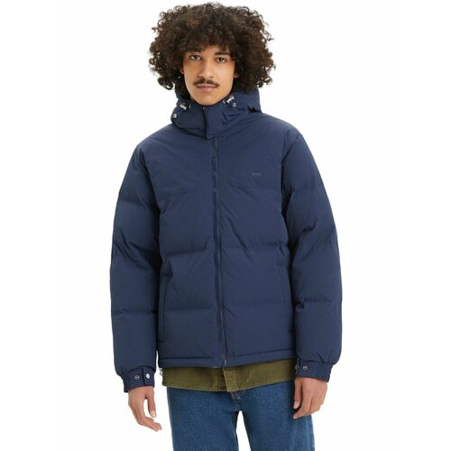 фото Куртка levi's men rockridge short puffer, размер xl, синий