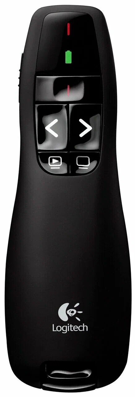 Презентер Logitech R400, беспроводной, чёрный, с лазерной указкой — фото 1