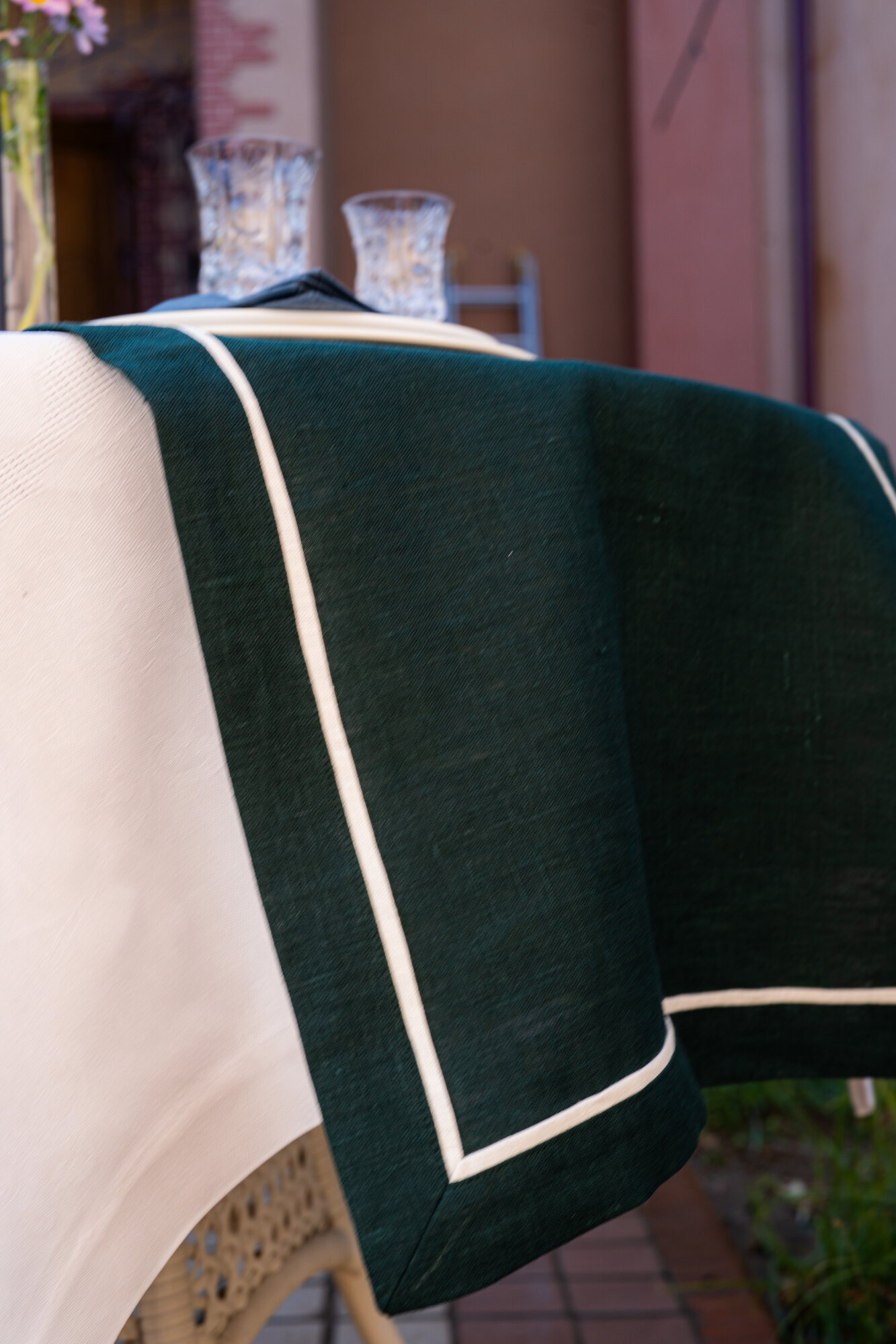 Дорожка(раннер) из 100% льна 150*50см для сервировки стола с кантом