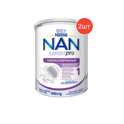 фото Молочная смесь nestle nan 1 expertpro гипоаллергенный с рождения 400 г 2 шт nan (nestlé)