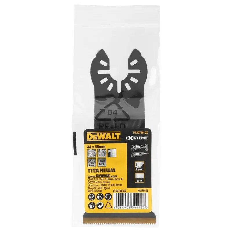 Насадка для многофункционального инструмента DeWALT 44х55мм DT20736-QZ