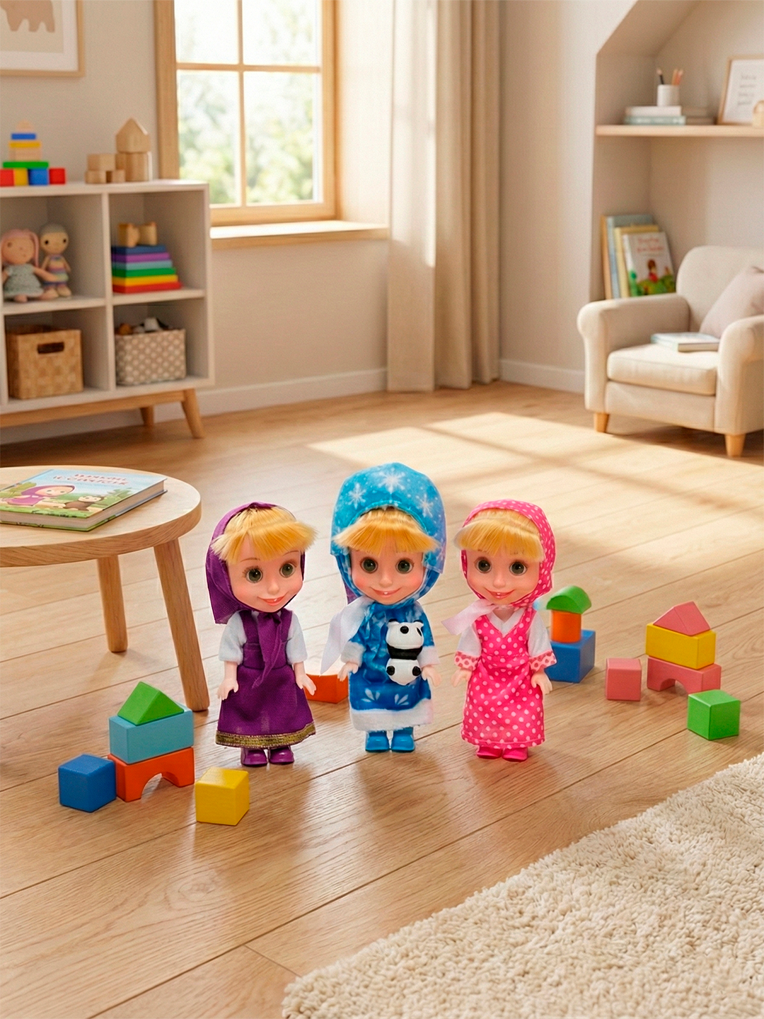 Игровой набор из 3 кукол в разных нарядах — фото 1