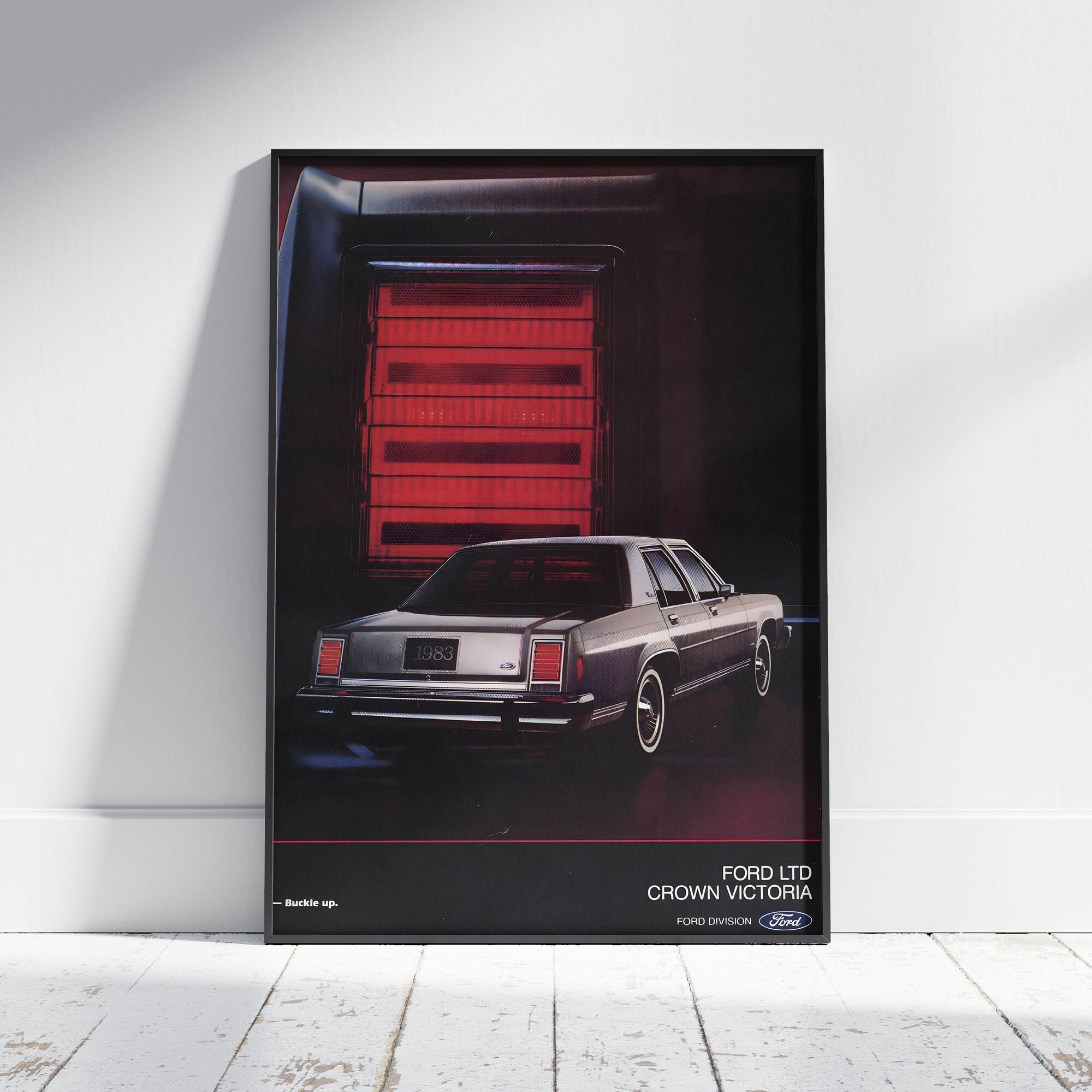 Плакат на стену для интерьера Лоурайдер (Ford LTD Crown Victoria 5) - Постер по тюнингованным автомобилям формата А4 (21x30 см)
