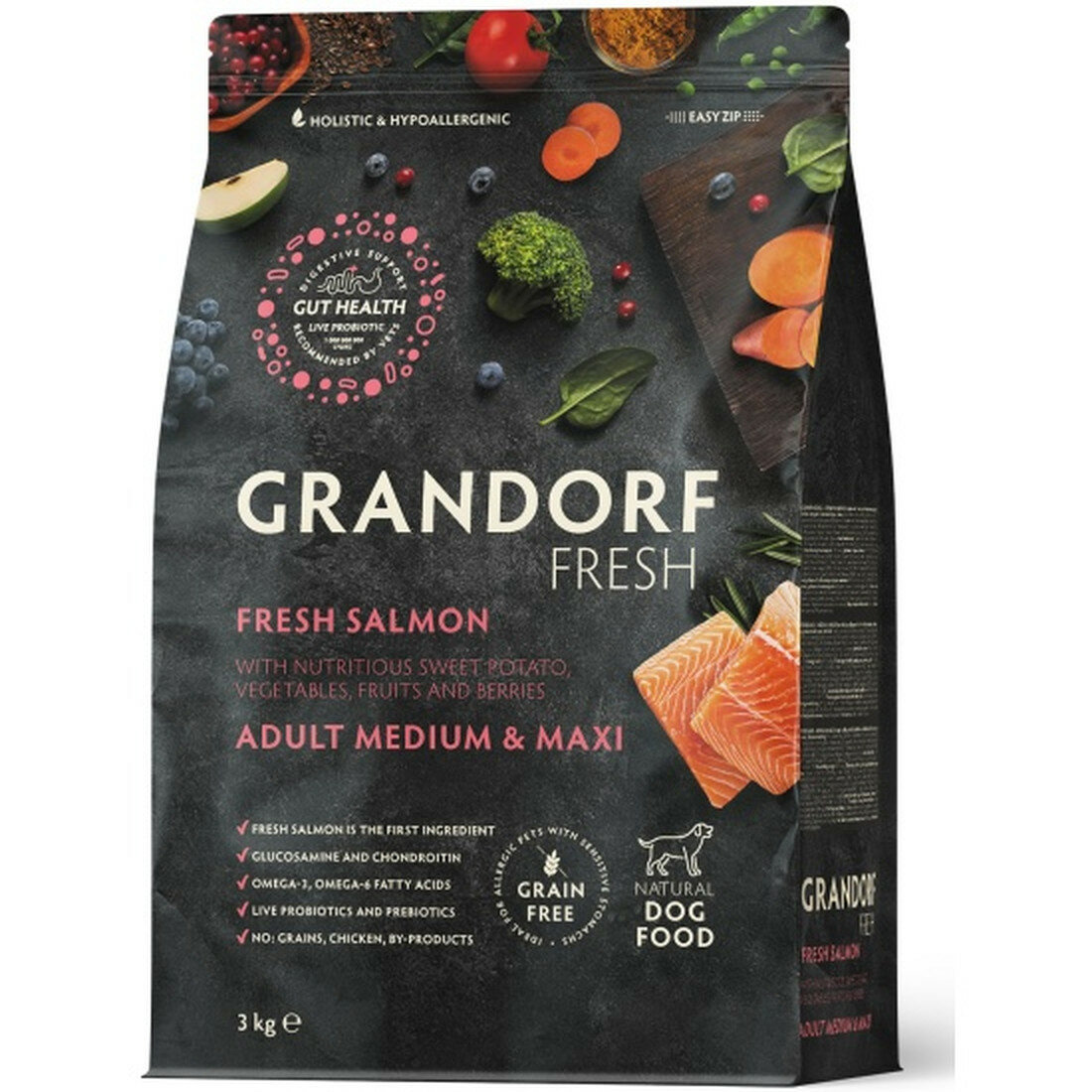 Корм Grandorf Fresh, для собак, беззерновой, с пробиотиками