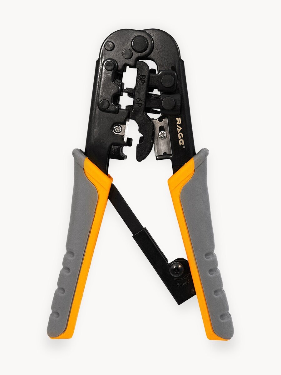 Кримпер для обжима телефонных и компьютерных клемм 4Р/RJ10 6P/RJ11 RJ12 и 8Р/ RJ45 RAGE by VIRA