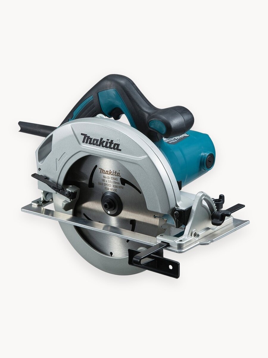 Пила дисковая MAKITA HS7600,1200Вт,5200об\м, диск-ф185х30мм, рез-64мм,3.9кг, Стальное основание, кор