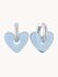 Серьги FETISH "Секретики", латунь, с подвесками-сердечками, цвет синий/серебрист...