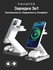Магнитная беспроводная зарядка для iPhone 3 в 1 белая, док станци...