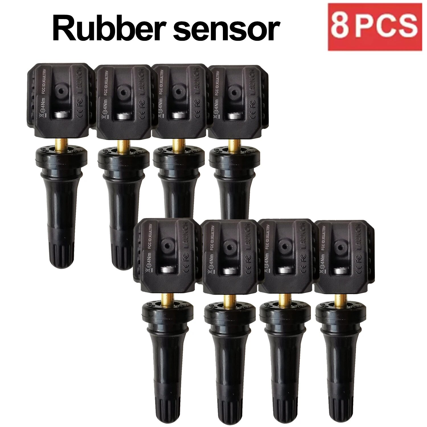 LAUNCH X431 RF-SENSOR LTR-05 RF LTR-V 315 МГц и 433 МГц Резиновый датчик TPMS Инструмент для ремонта давления в шинах для тестера X-431 i-TPMS TSGUN, 8pcs Rubber