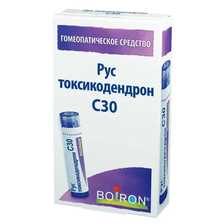 Рус токсикодендрон C30 гранулы гомеопатические 4 г 1 шт