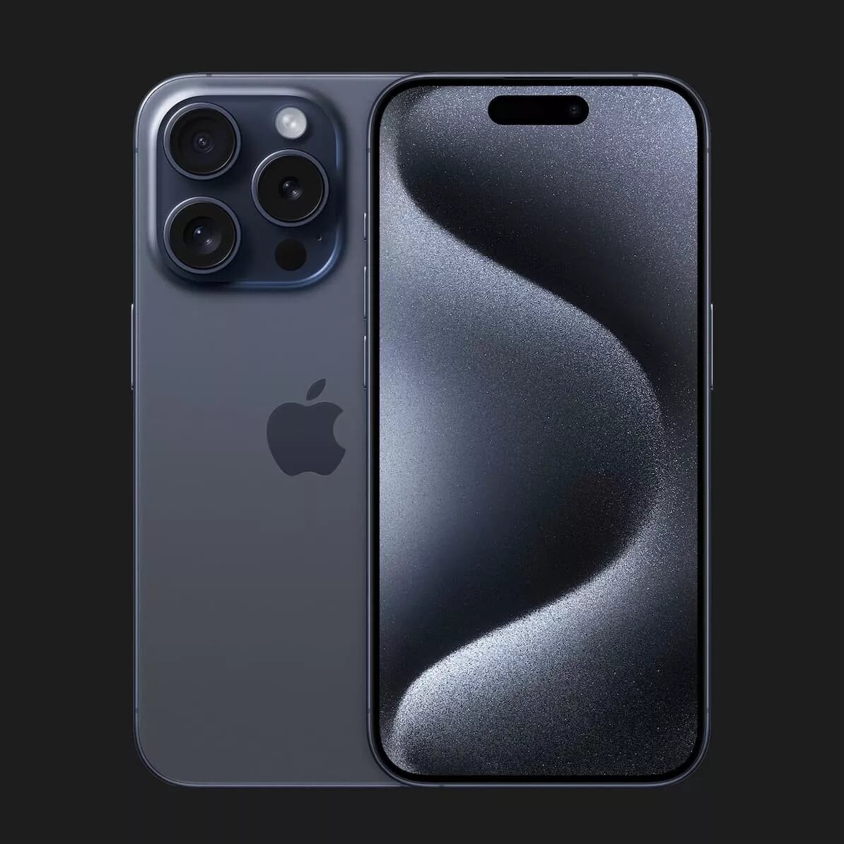 Смартфон Apple iPhone 15 Pro 256 GB, Blue titanium, DualSim/sim, OLED, NFC, чехол и защитное стекло в подарок — фото 1