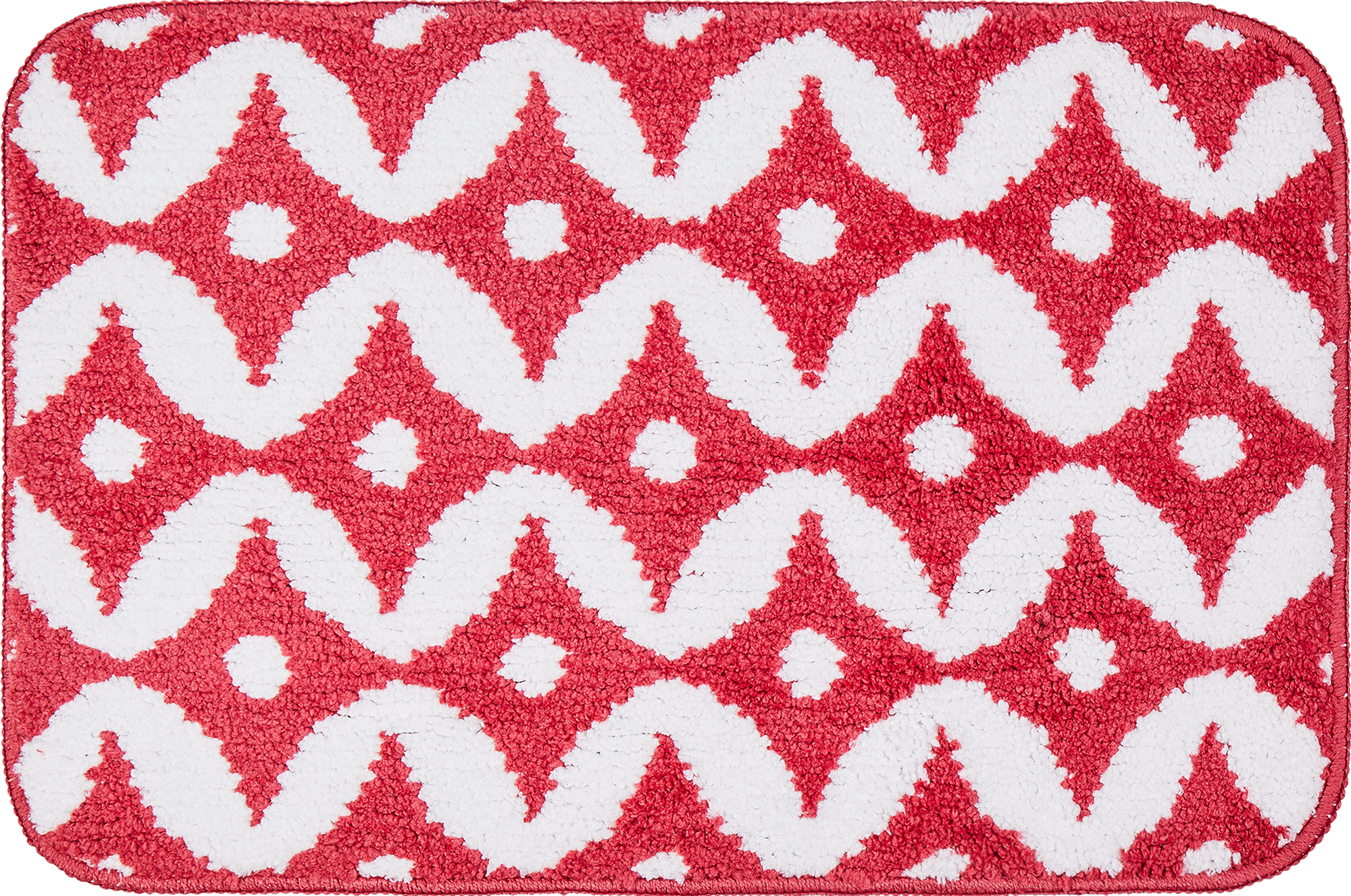 Коврик декоративный полиэстер Microfiber HF-1004-4638 40x60 см цвет красный