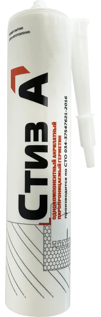 Герметик акриловый для окон Сазиласт Стиз А цвет белый 0 44 кг