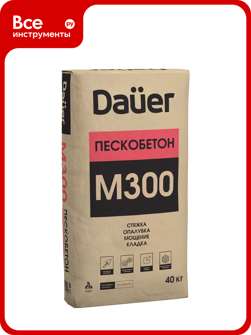 Пескобетон Dauer м-300 40 кг Z-30*40