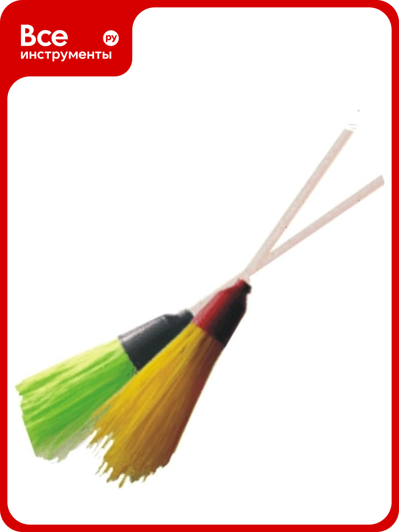 Пластмассовая круглая метла Репка с деревянным черенком 6010