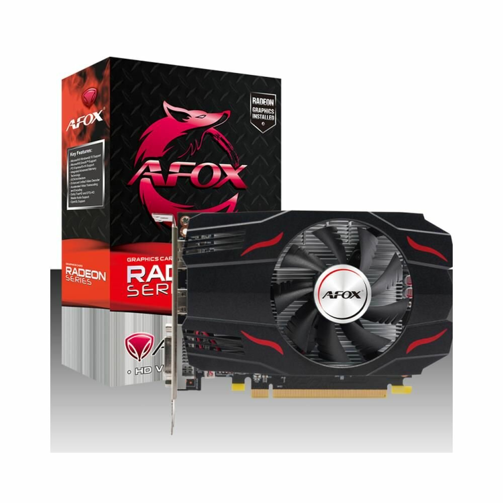 Видеокарта Afox RX550 4GB GDDR5 128bit DVI DP HDMI 1FAN RTL