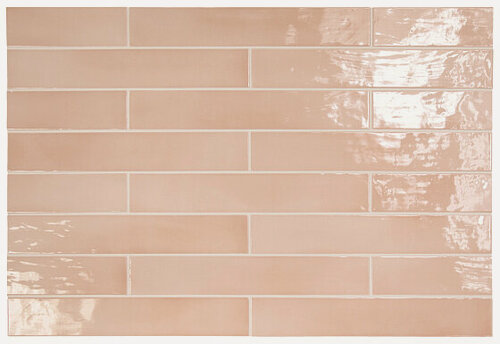 Изображение товара Плитка Equipe "Manacor Blush Pink", 26924 прямоугольная, , глянцевая, 6,5x40 см,(цена за 1 уп-1м2) 38шт