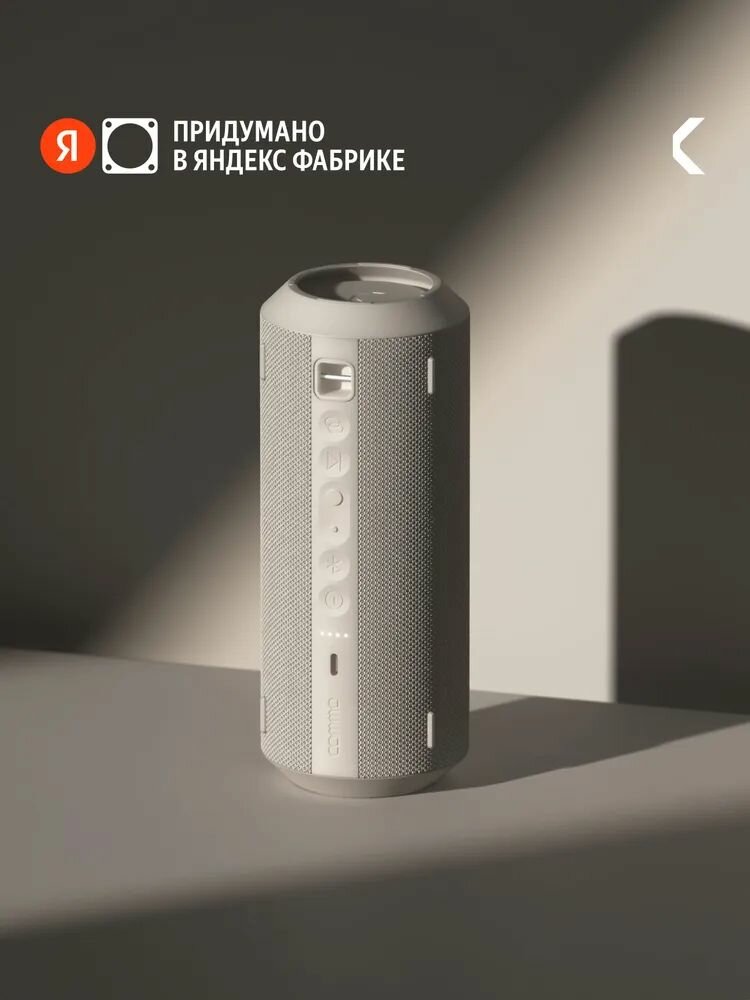 Портативная колонка COMMO STAGE 30, мощность 30Вт, Bluetooth, влагозащита, льняной цвет