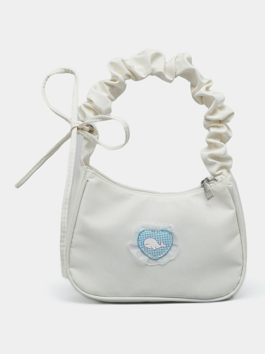 Сумка  Butterfly Baguette Bag, фактура гладкая, белый,