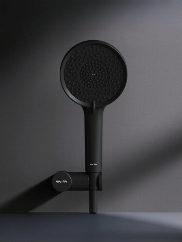 Изображение товара Лейка для душа AM.PM X-Joy, c шлангом 1750 мм, цвет черный, круглая