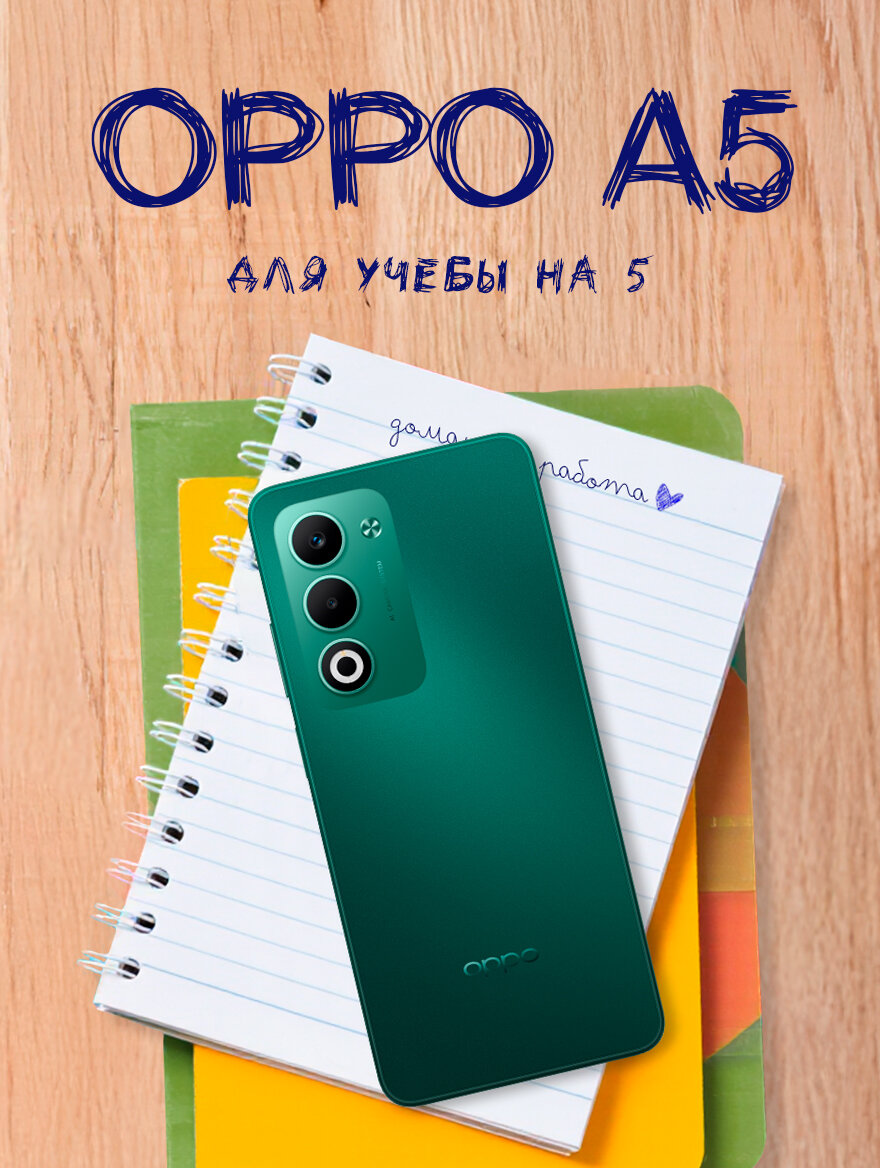 Смартфон OPPO A5 8/256 Гб, цвет аквамарин, IP 65 защита, 6000 мАч