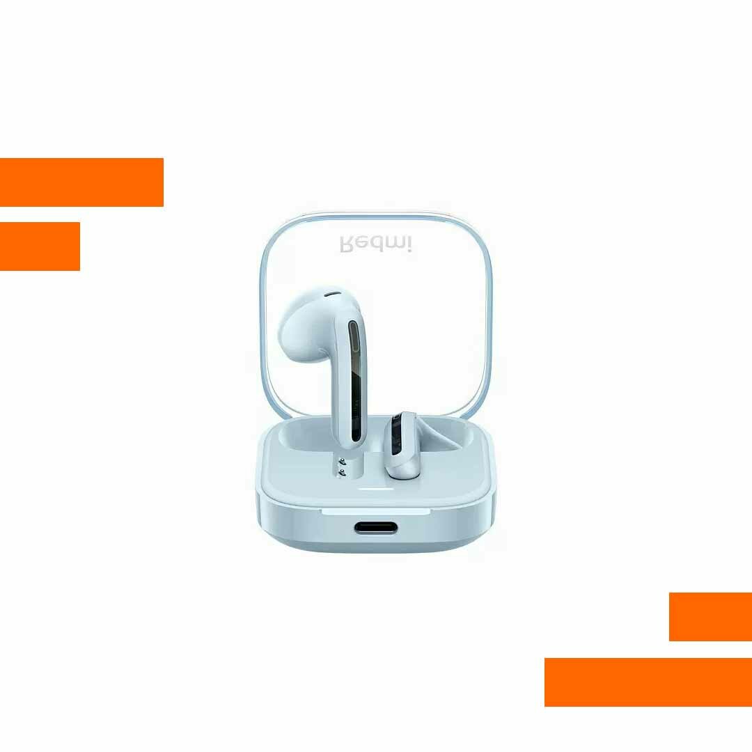 Беспроводные наушники Xiaomi redmi Buds 6 Active (M2344E1) Blue, GLOBAL, ANC, водонепроницаемые, с микрофоном