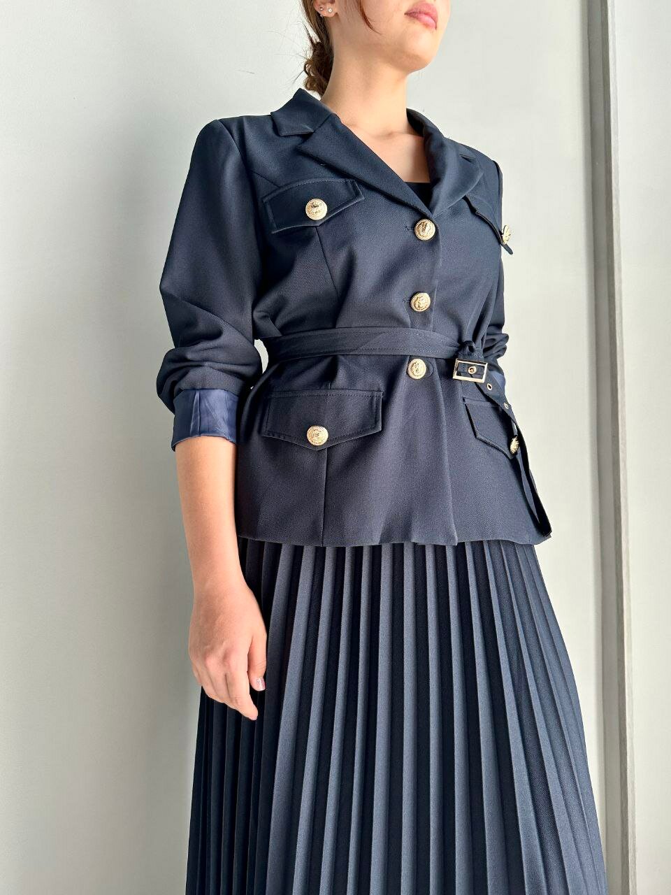 Костюм классический Zara Тёмно-синий, чёрный, размер L, темно-синий