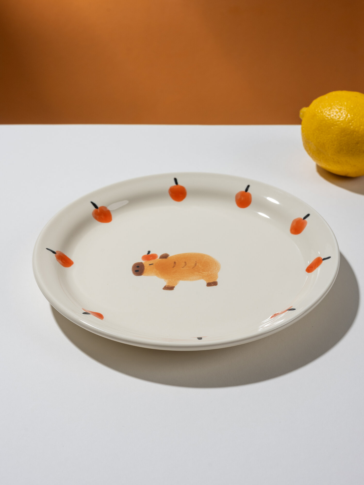 Тарелка "Капибара", керамика, для СВЧ, посуда для детей, 19 см