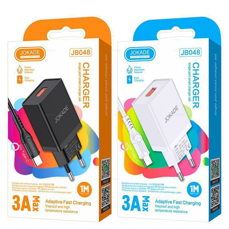 Сетевое зарядное устройство KAKUSIGA JB048 Type-C, адаптер для смартфонов, черный — фото 1