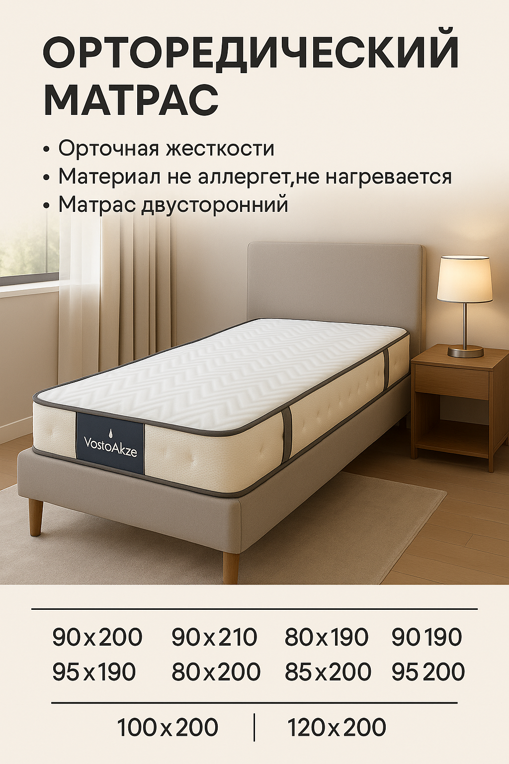 Ортопедический матрас "С массажным эффектом", анатомический матрас, массажный матрас — фото 1