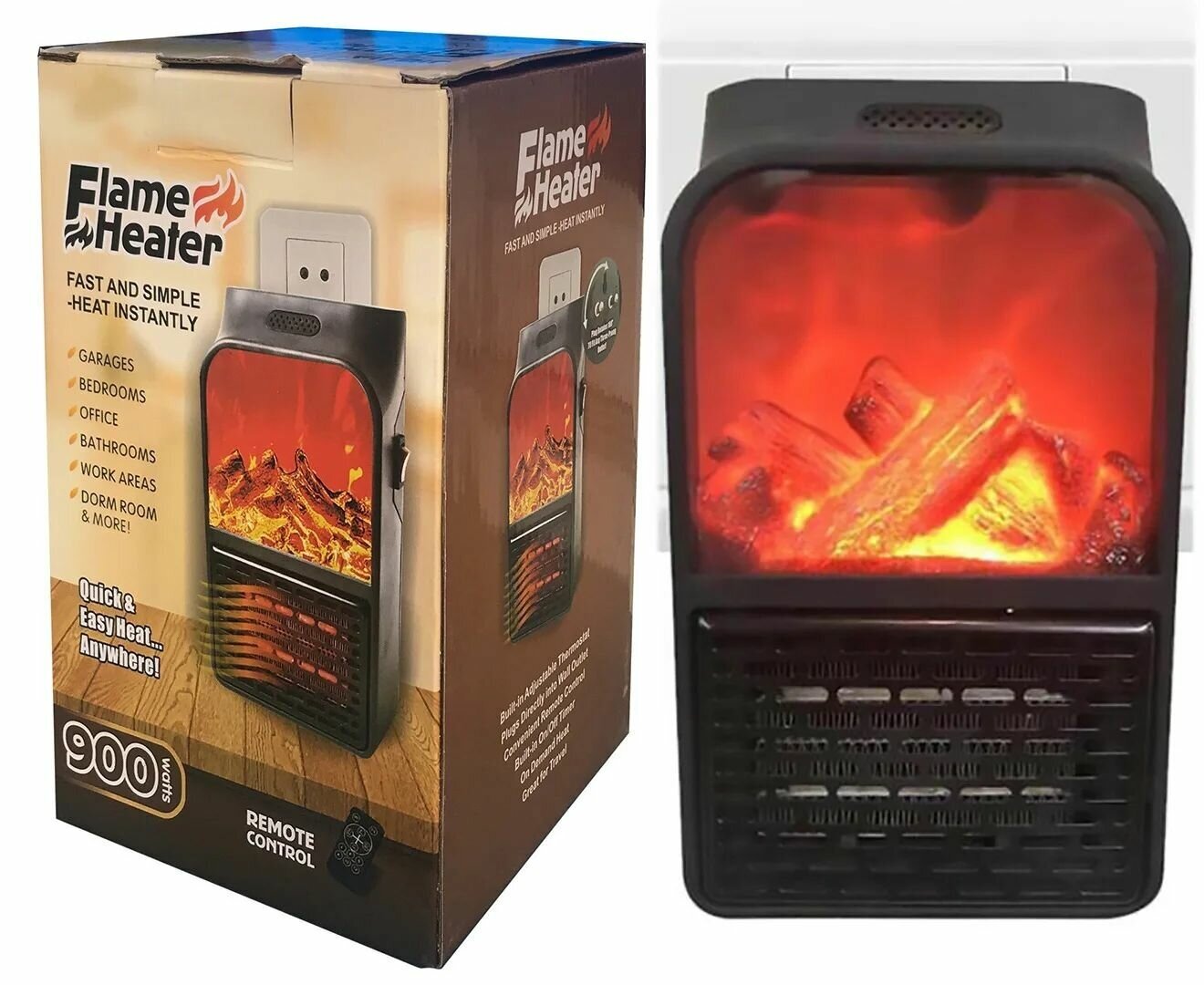 Мини-обогреватель имитация камина Flame Heater