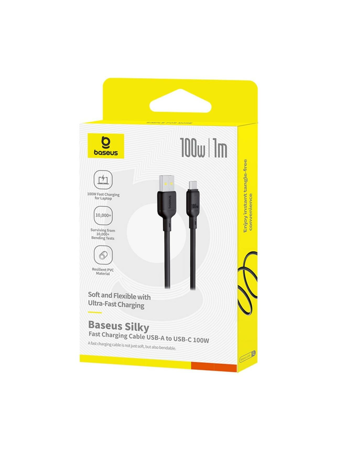 Кабель USB Type-C Baseus Silky Series Fast Charging 100W 1м Cluster Black
