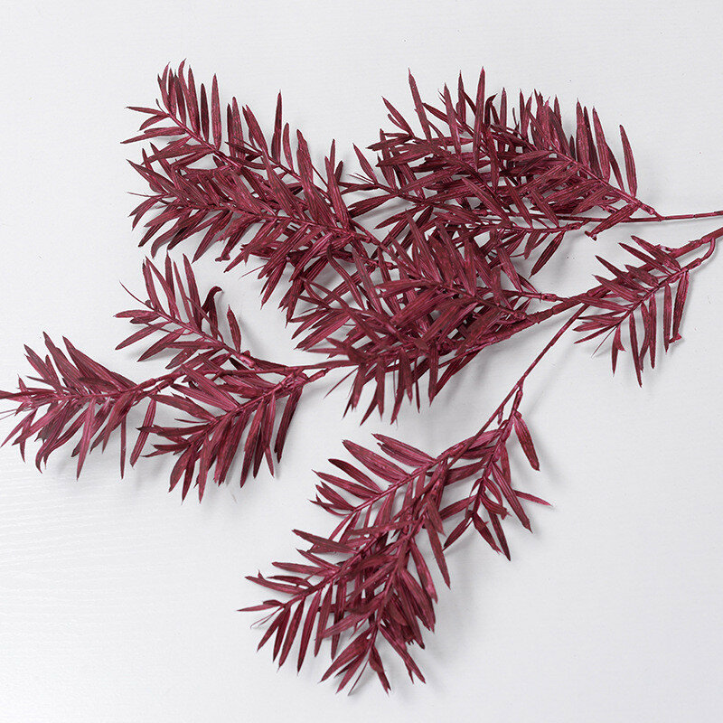 Wedding faux bamboo leaf with artistic casting for home decor and event styling